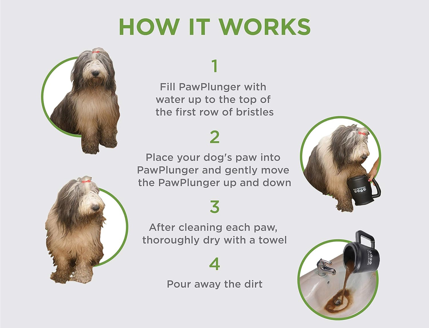 No-Mess Portable Dog Paw Washer & Plunger Cup