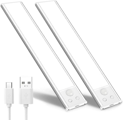 2-Pack Motion Activated RV Step Lights | USB Rechargeable 48-LED Camper Stair Lighting