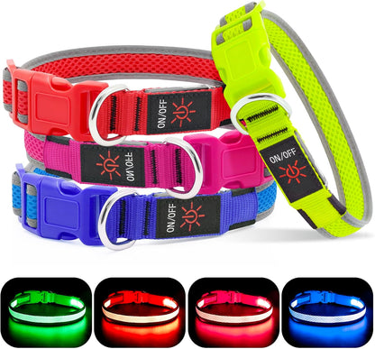 Bright Trails LED Glowing Dog Collar – USB Rechargeable & Weatherproof Safety Light
