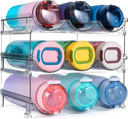 2-Pack Stackable Water Bottle Organizer | Space-Saving RV Cabinet Storage