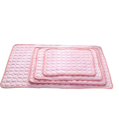 Portable Ice Silk Pet Cooling Mat | Summer Travel Bed for Camp Dogs & Cats