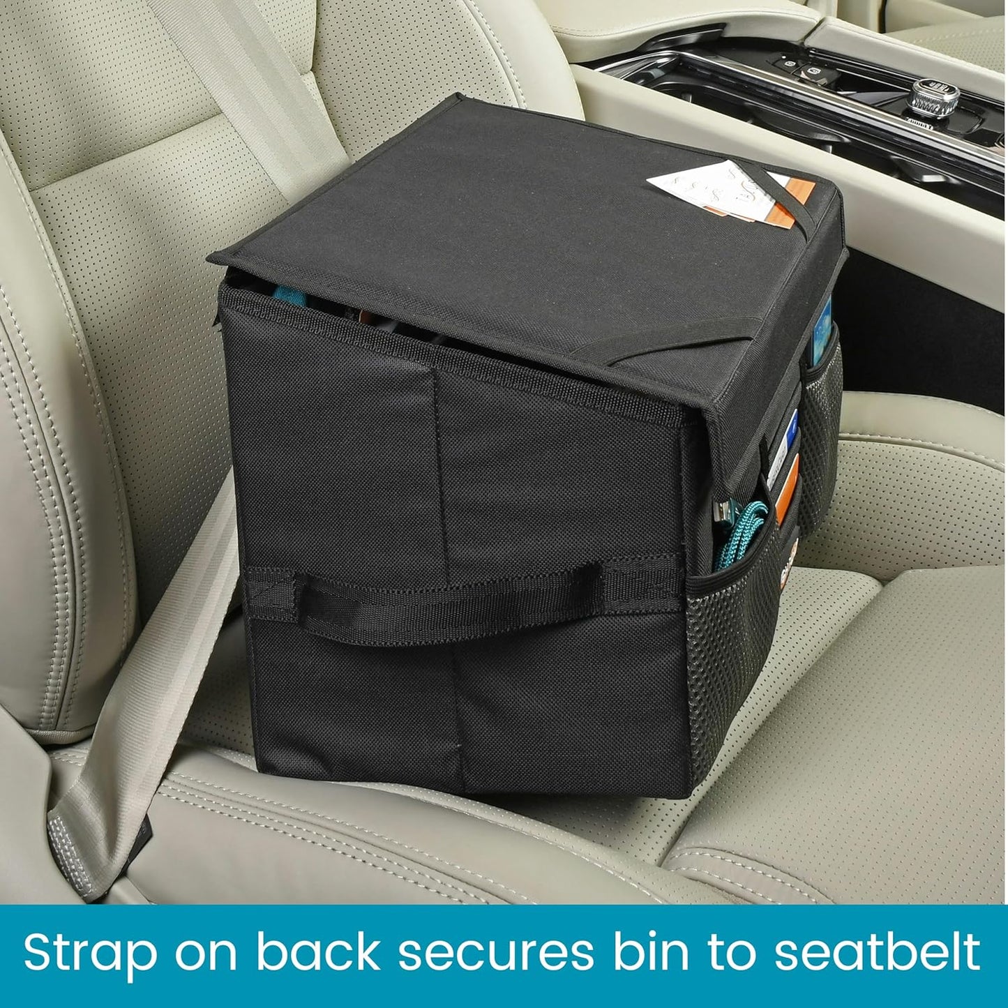 Front Seat Car Office Organizer & Mobile Desk | Truck & Van Storage with Filing Dividers