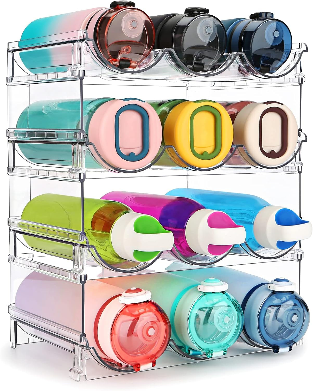 2-Pack Stackable Water Bottle Organizer | Space-Saving RV Cabinet Storage