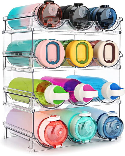 2-Pack Stackable Water Bottle Organizer | Space-Saving RV Cabinet Storage