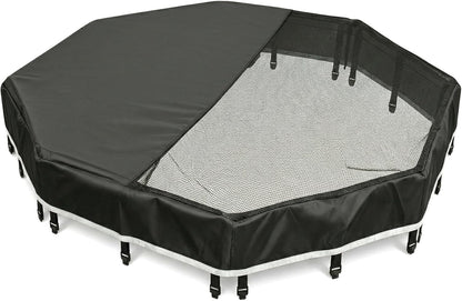 Happy Camper Portable Pet Playpen – Foldable 8-Panel Exercise Pen with Waterproof Base