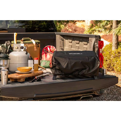 Daytona 2-Burner Portable Flat Top Gas Griddle | Propane Camp Grill with PVC Cover (Black)