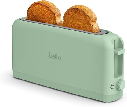 Ultra-Slim 2-Slice Long Slot Toaster | Space-Saving RV & Camper Kitchen (Surf) 900 Watt