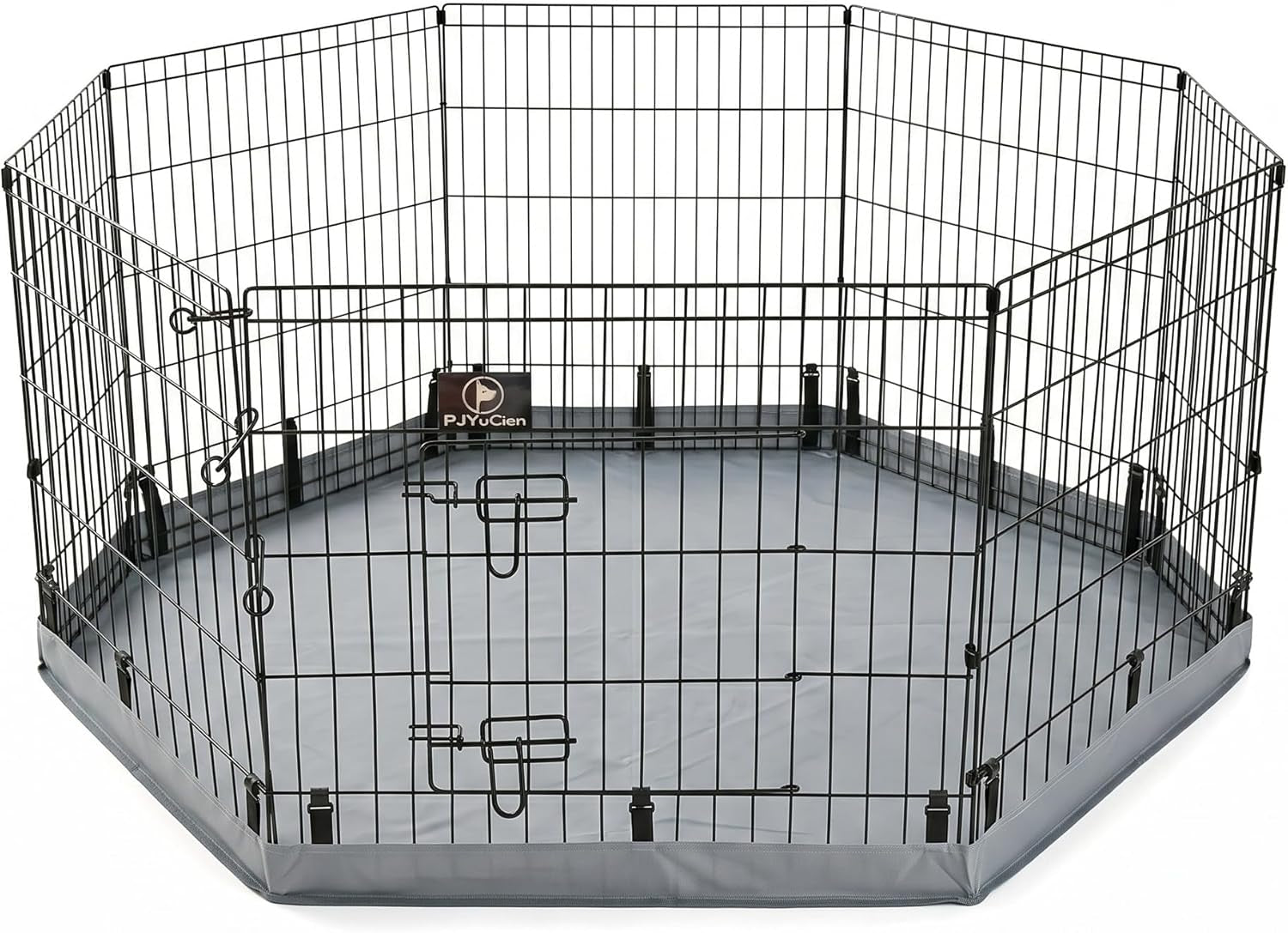 Happy Camper Portable Pet Playpen – Foldable 8-Panel Exercise Pen with Waterproof Base