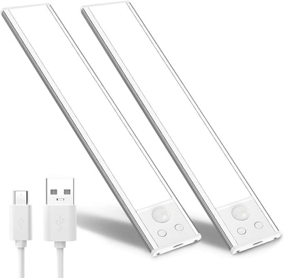 2-Pack Motion Activated RV Step Lights | USB Rechargeable 48-LED Camper Stair Lighting