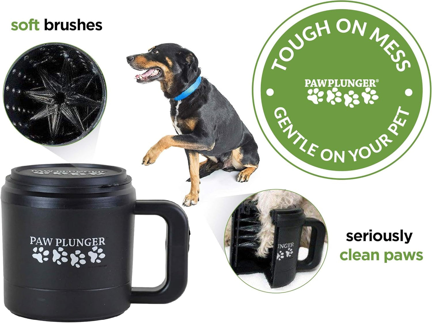 No-Mess Portable Dog Paw Washer & Plunger Cup