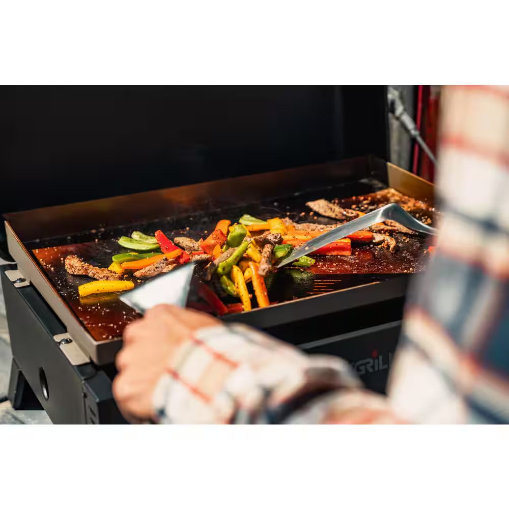 Daytona 2-Burner Portable Flat Top Gas Griddle | Propane Camp Grill with PVC Cover (Black)