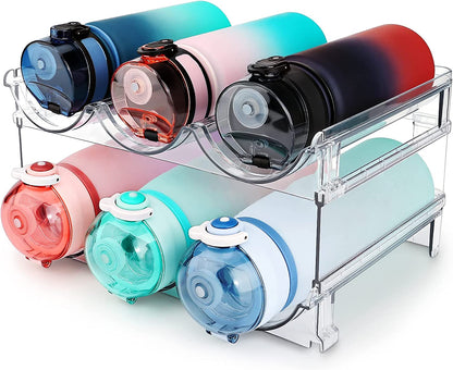 2-Pack Stackable Water Bottle Organizer | Space-Saving RV Cabinet Storage