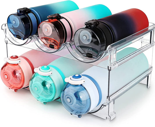 2-Pack Stackable Water Bottle Organizer | Space-Saving RV Cabinet Storage