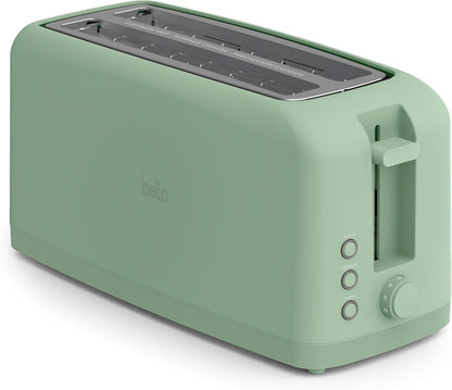 Ultra-Slim 2-Slice Long Slot Toaster | Space-Saving RV & Camper Kitchen (Surf) 900 Watt