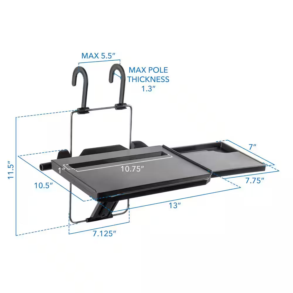 Height Adjustable Steering Wheel & Headrest Laptop Tray | Ergonomic Mobile Car Desk