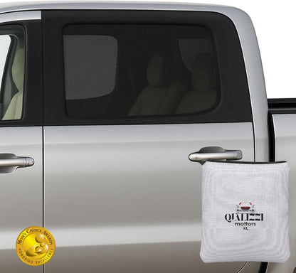 2-Pack Breathable Truck Window Sun Shades | Slip-On Mesh Bug Screen & Heat Shield