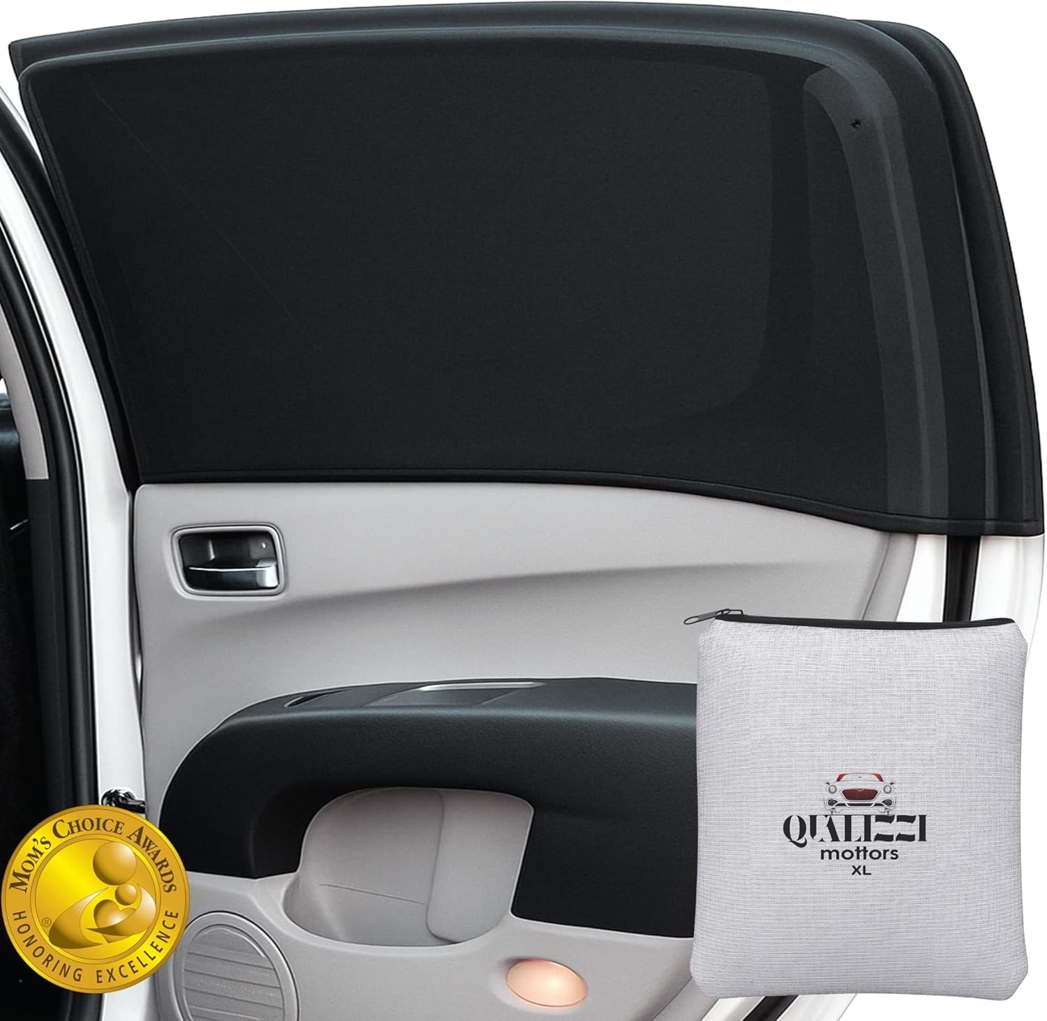 2-Pack Breathable Truck Window Sun Shades | Slip-On Mesh Bug Screen & Heat Shield