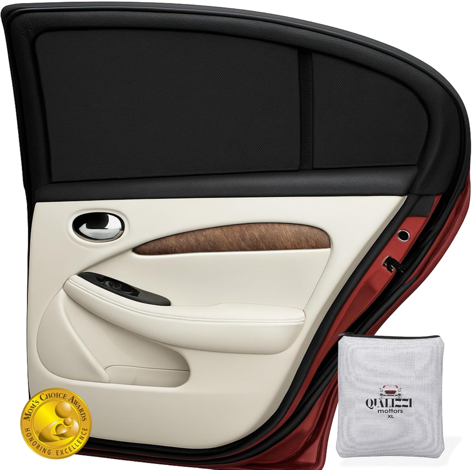 2-Pack Breathable Truck Window Sun Shades | Slip-On Mesh Bug Screen & Heat Shield