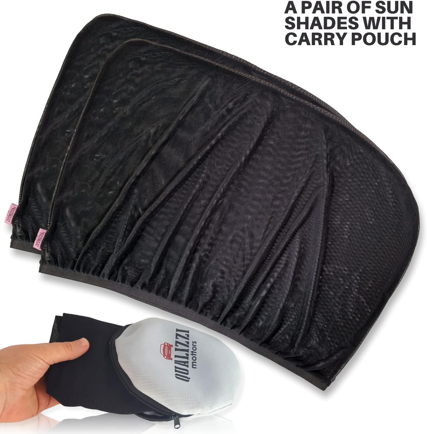 2-Pack Breathable Truck Window Sun Shades | Slip-On Mesh Bug Screen & Heat Shield