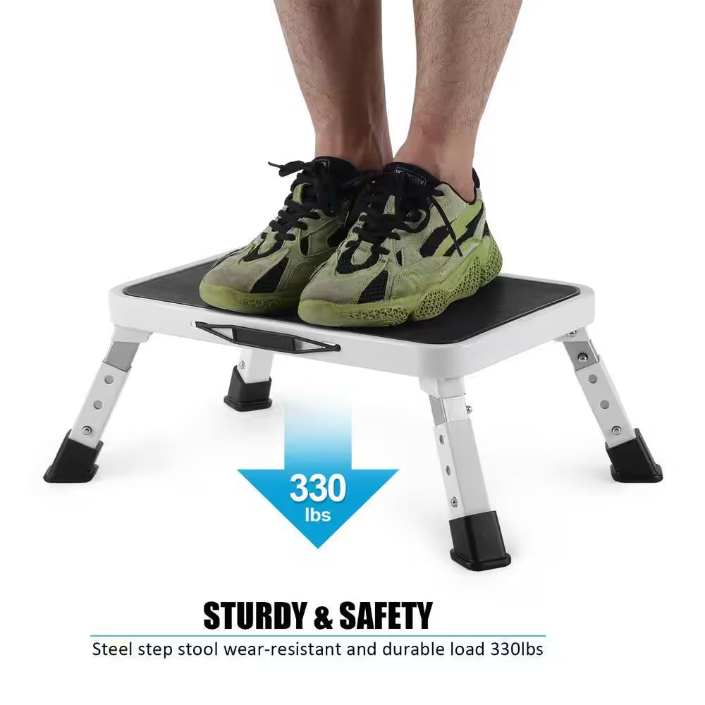 1 .25 Ft. Metal Folding Work Platform with Non-Slip Platform, 330 Lbs. Load Capacity