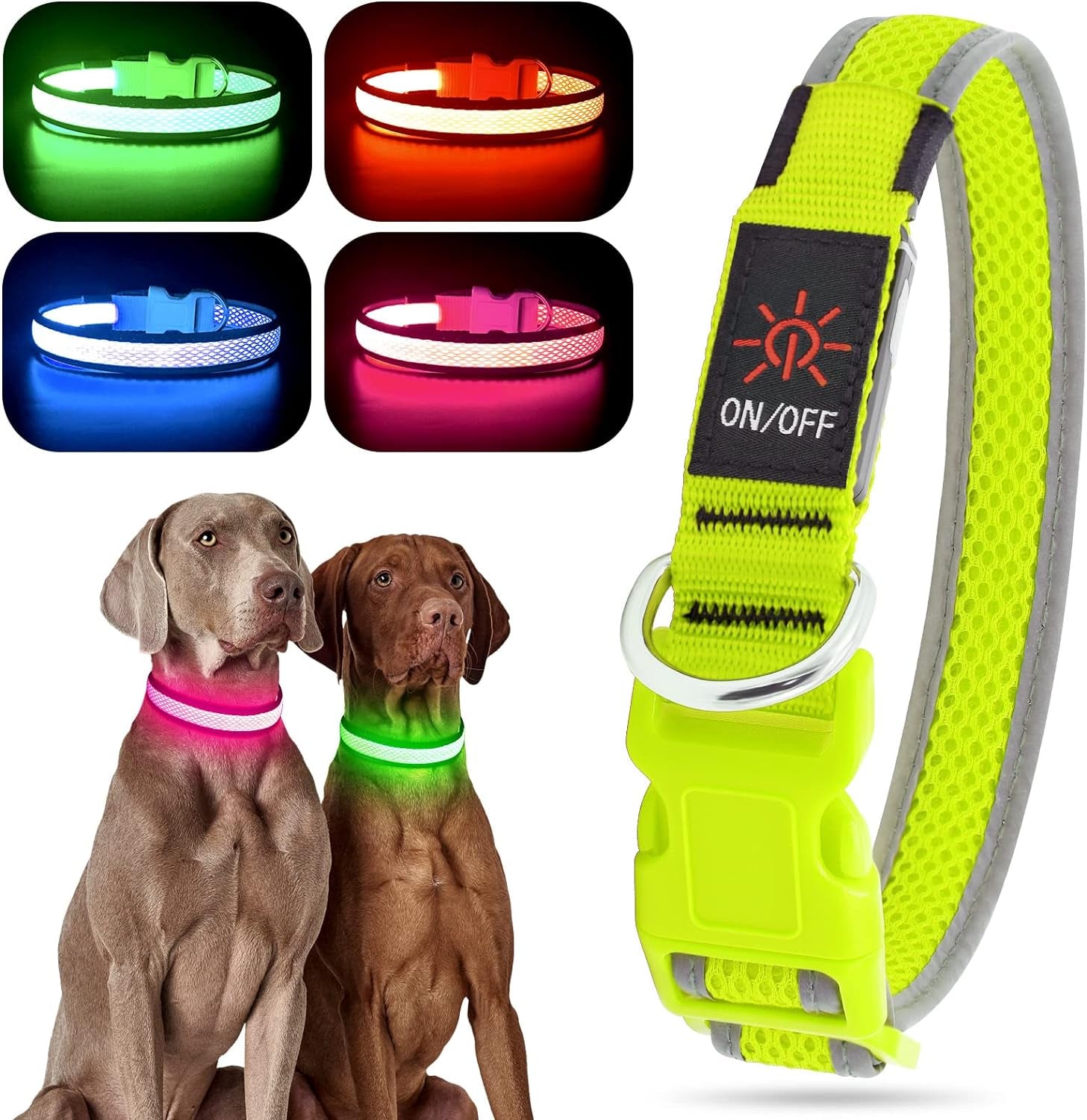 Bright Trails LED Glowing Dog Collar – USB Rechargeable & Weatherproof Safety Light