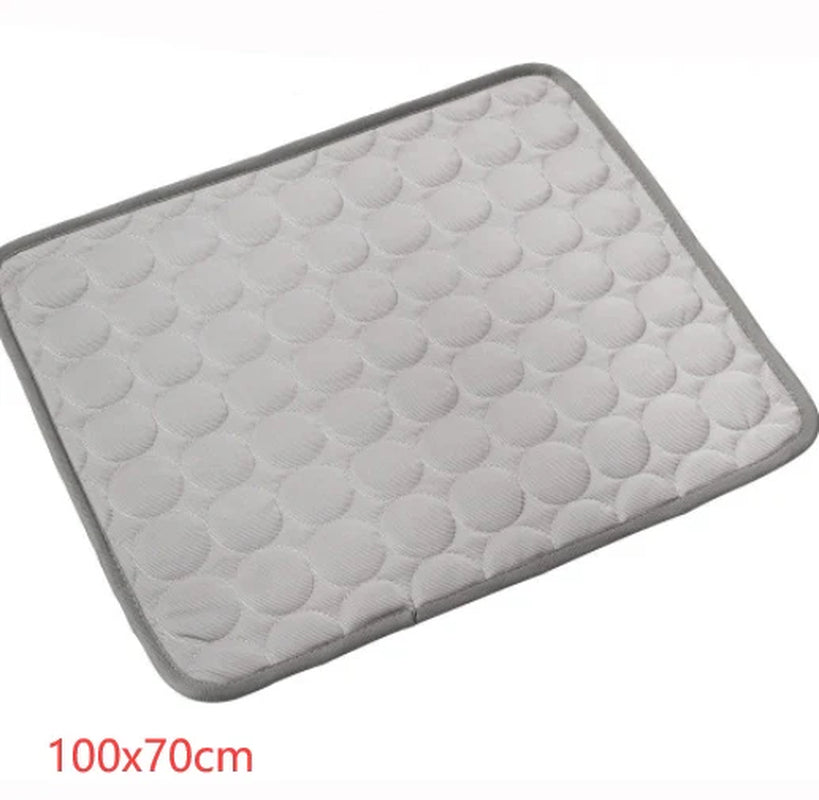 Portable Ice Silk Pet Cooling Mat | Summer Travel Bed for Camp Dogs & Cats