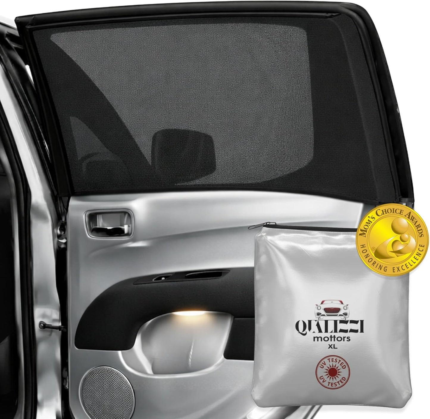 2-Pack Breathable Truck Window Sun Shades | Slip-On Mesh Bug Screen & Heat Shield