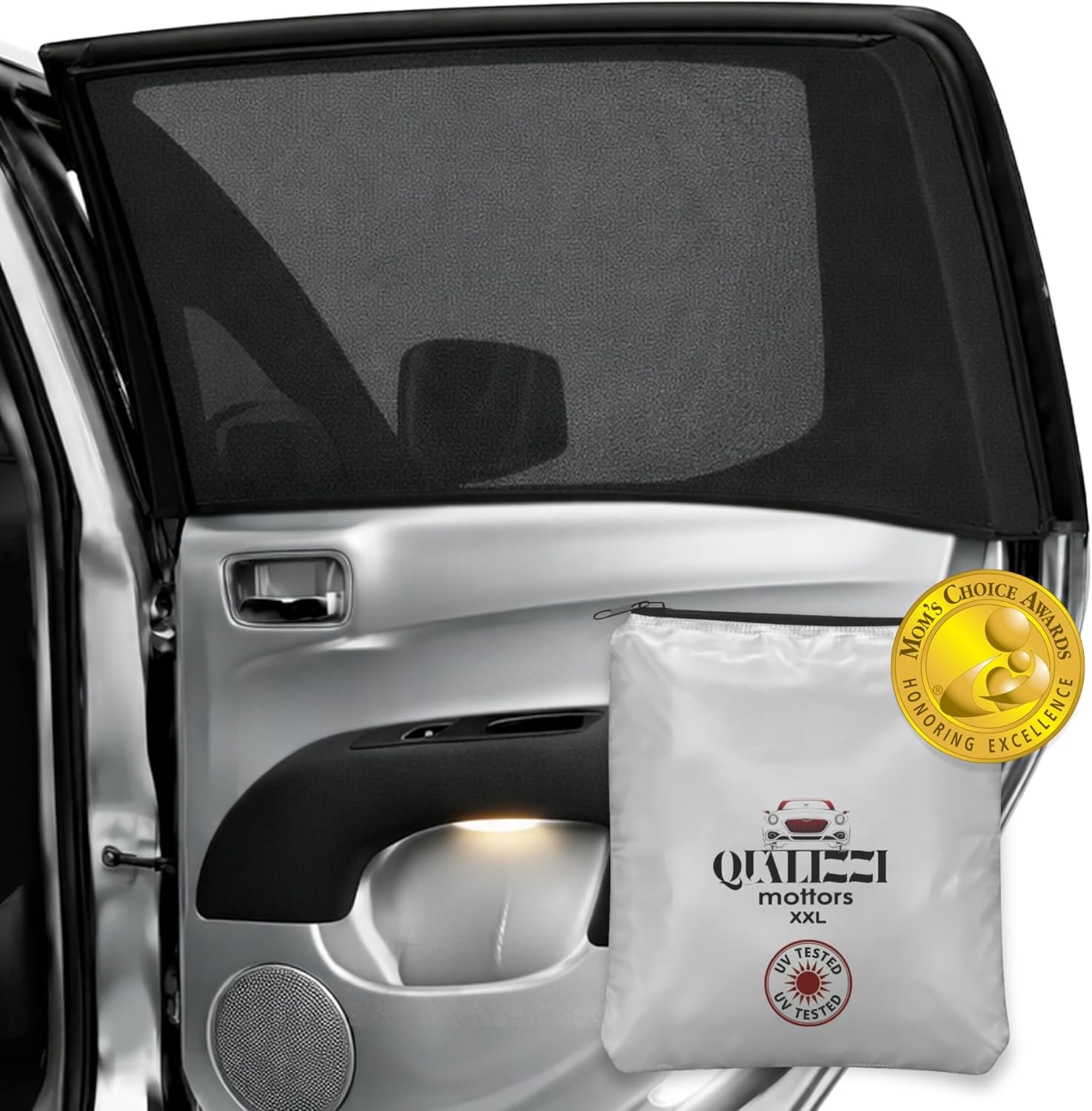 2-Pack Breathable Truck Window Sun Shades | Slip-On Mesh Bug Screen & Heat Shield