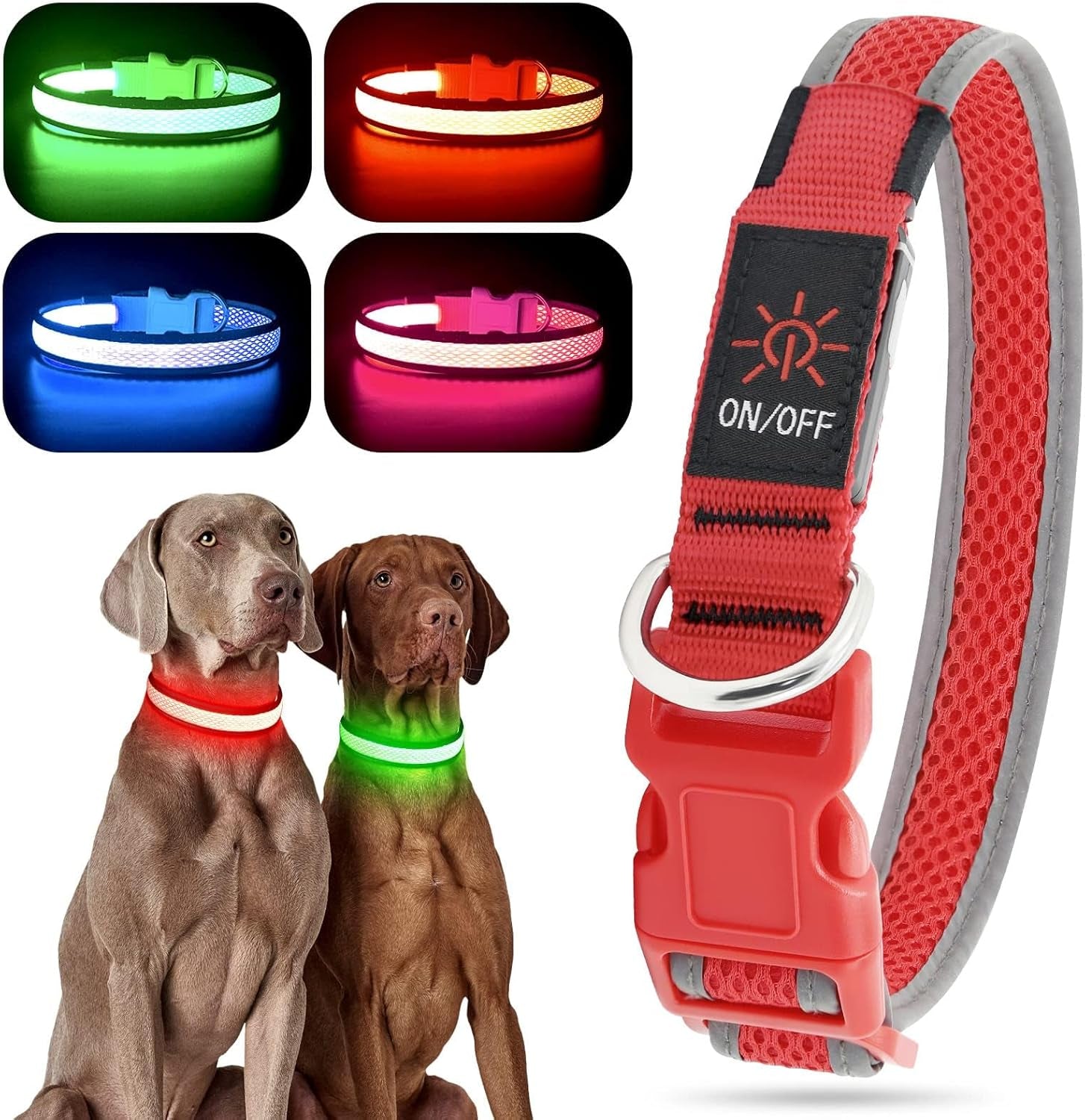 Bright Trails LED Glowing Dog Collar – USB Rechargeable & Weatherproof Safety Light