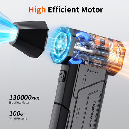 130,000 RPM Cordless Compressed Air Duster | Rechargeable RV & Tech Cleaning Blower