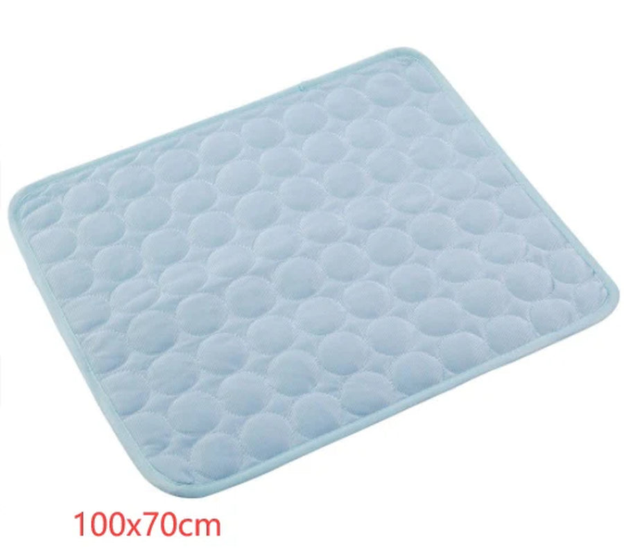 Portable Ice Silk Pet Cooling Mat | Summer Travel Bed for Camp Dogs & Cats