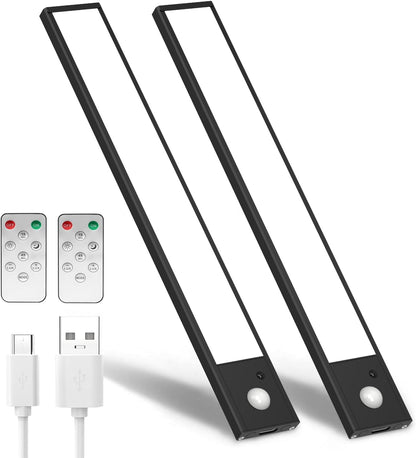 2-Pack Motion Activated RV Step Lights | USB Rechargeable 48-LED Camper Stair Lighting