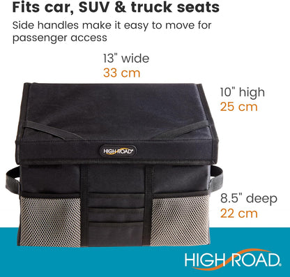 Front Seat Car Office Organizer & Mobile Desk | Truck & Van Storage with Filing Dividers