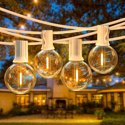 50-Foot Shatterproof LED Globe String Lights | Dimmable Camp & Awning Bistro Lights