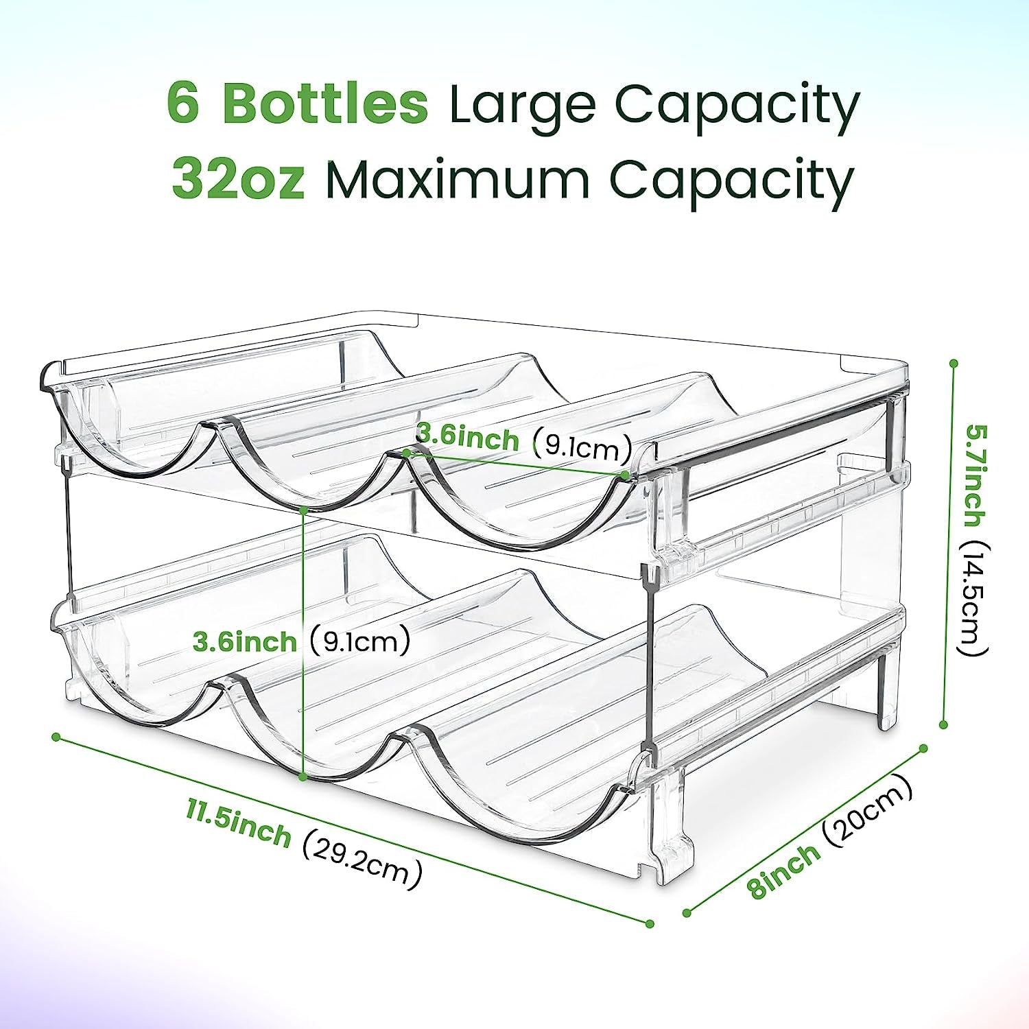 2-Pack Stackable Water Bottle Organizer | Space-Saving RV Cabinet Storage