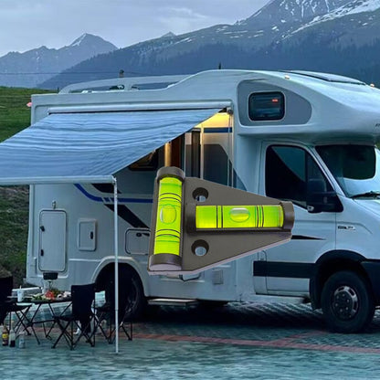 4-Pack Magnetic T-Type RV Levelers | 2-Way Mount Camper Bubble Levels