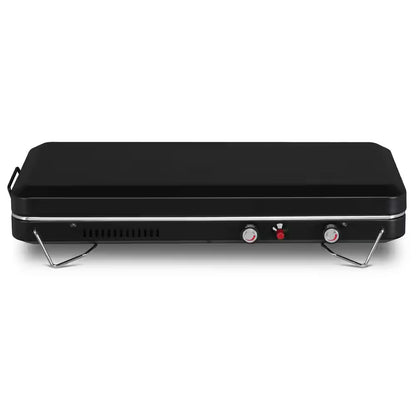 2-Burner Portable Tabletop Propane Gas Grill | RV & Camper Camp Stove (Black)