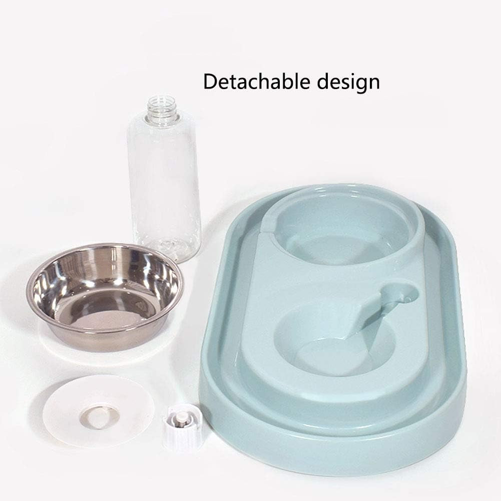 2-in-1 Automatic Gravity Waterer & Stainless Steel Food Bowl Set