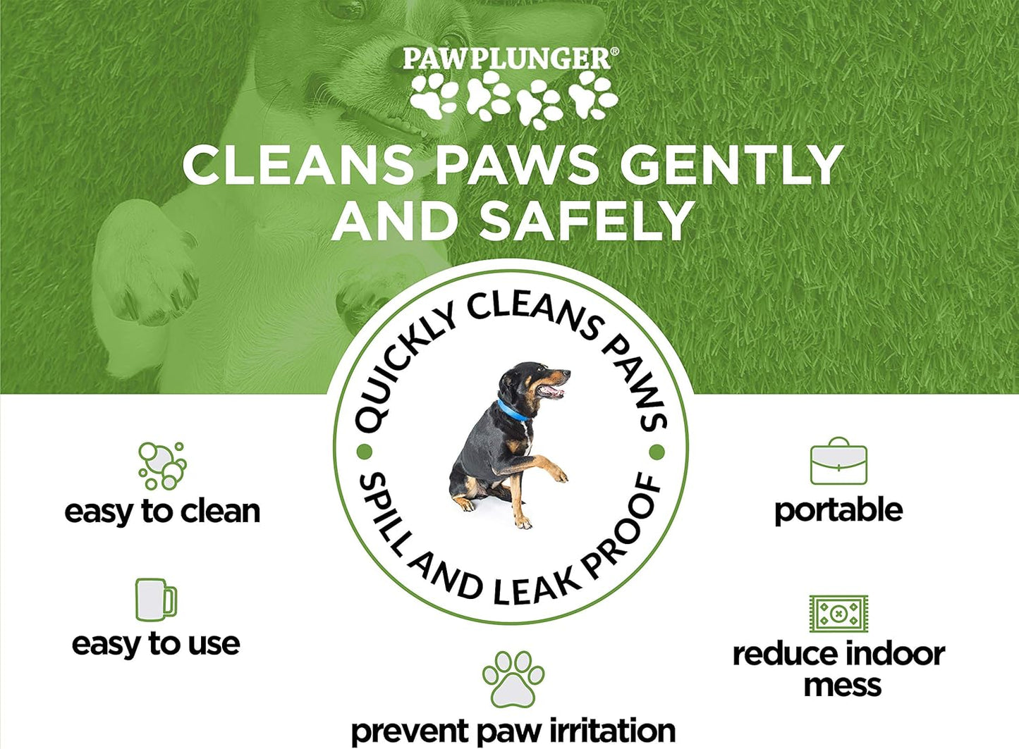 No-Mess Portable Dog Paw Washer & Plunger Cup