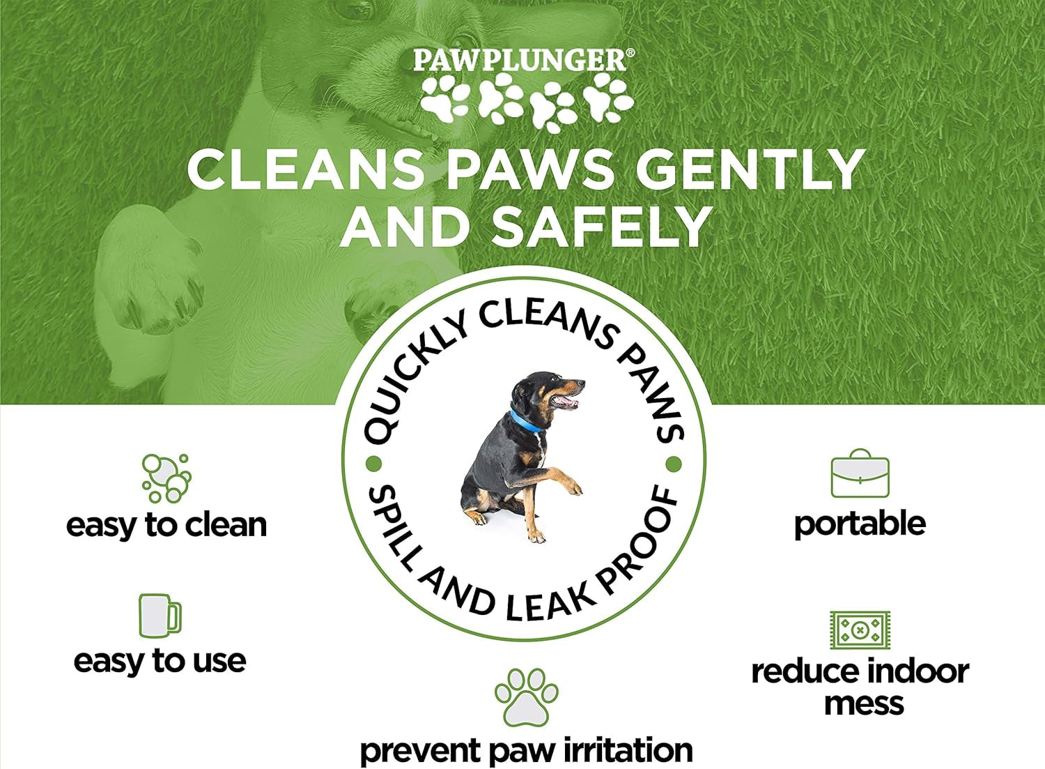 No-Mess Portable Dog Paw Washer & Plunger Cup
