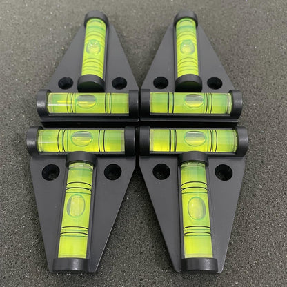 4-Pack Magnetic T-Type RV Levelers | 2-Way Mount Camper Bubble Levels