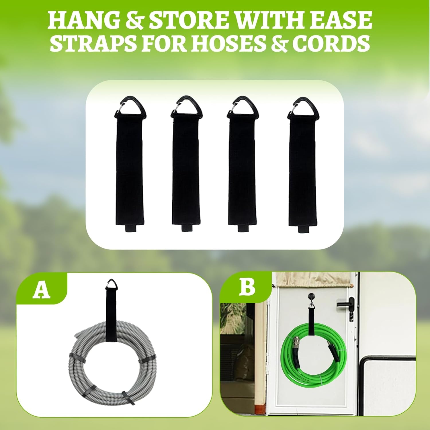 4-Pack Waterproof RV Hose & Cord Storage Bags | Utility Organization Set