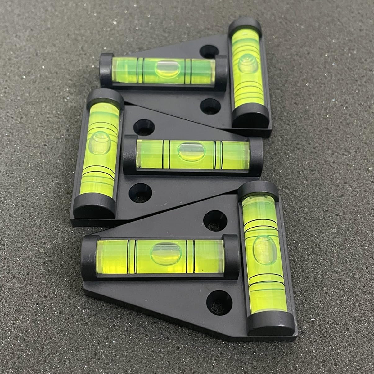 4-Pack Magnetic T-Type RV Levelers | 2-Way Mount Camper Bubble Levels