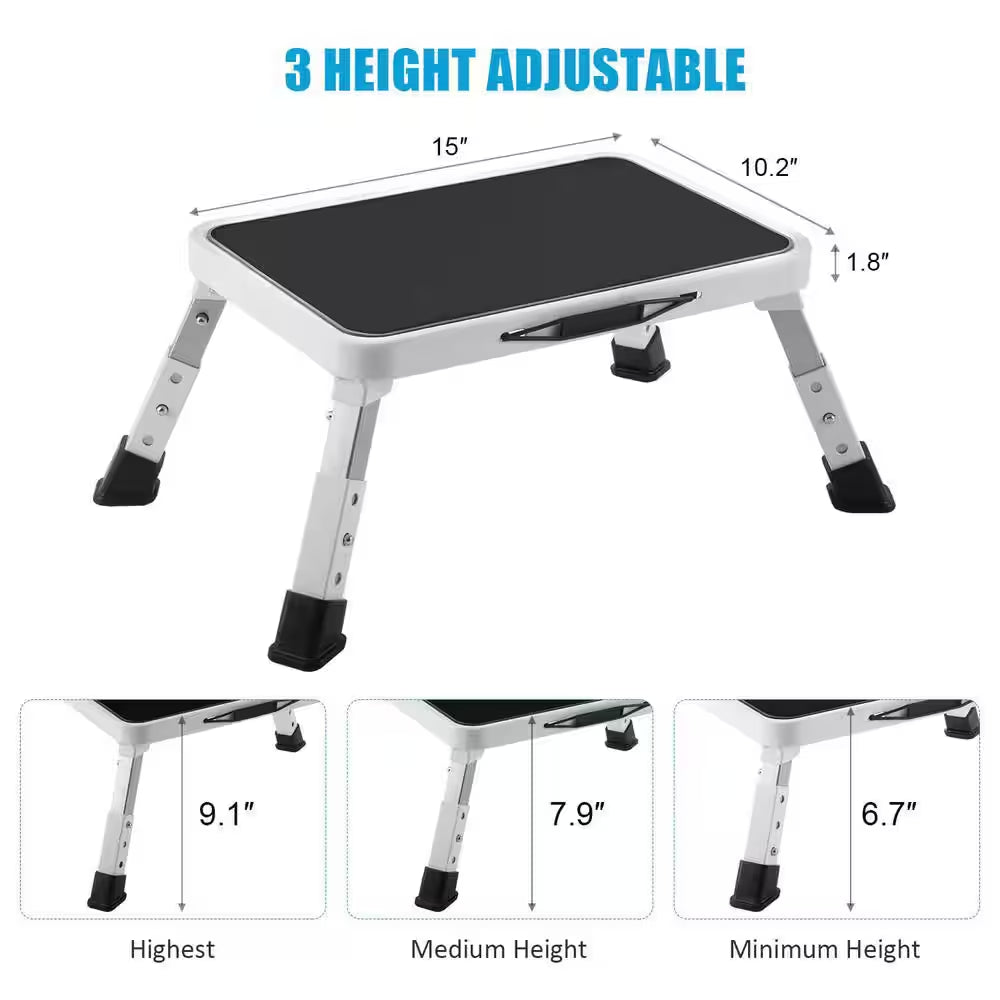 1 .25 Ft. Metal Folding Work Platform with Non-Slip Platform, 330 Lbs. Load Capacity