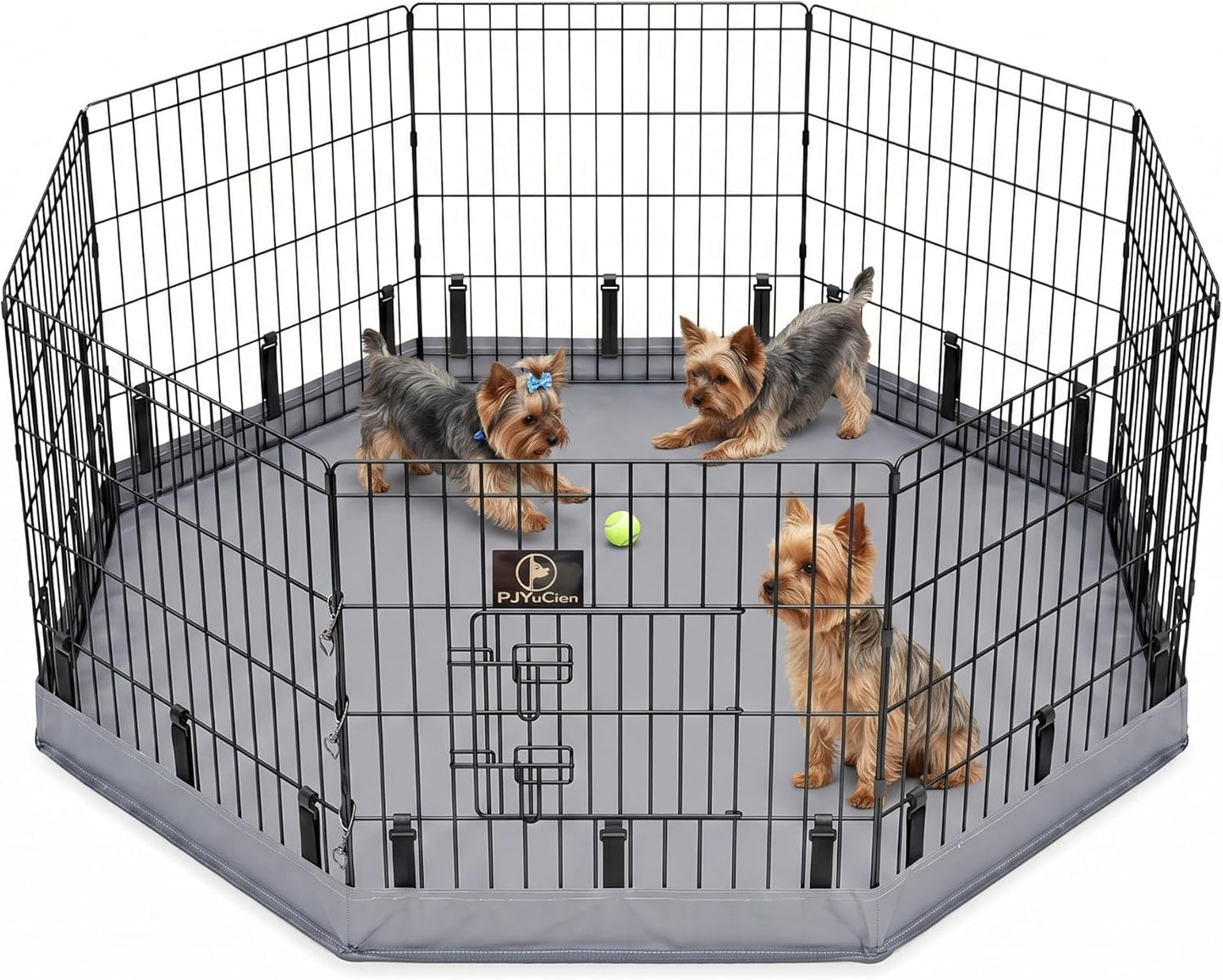 Happy Camper Portable Pet Playpen – Foldable 8-Panel Exercise Pen with Waterproof Base