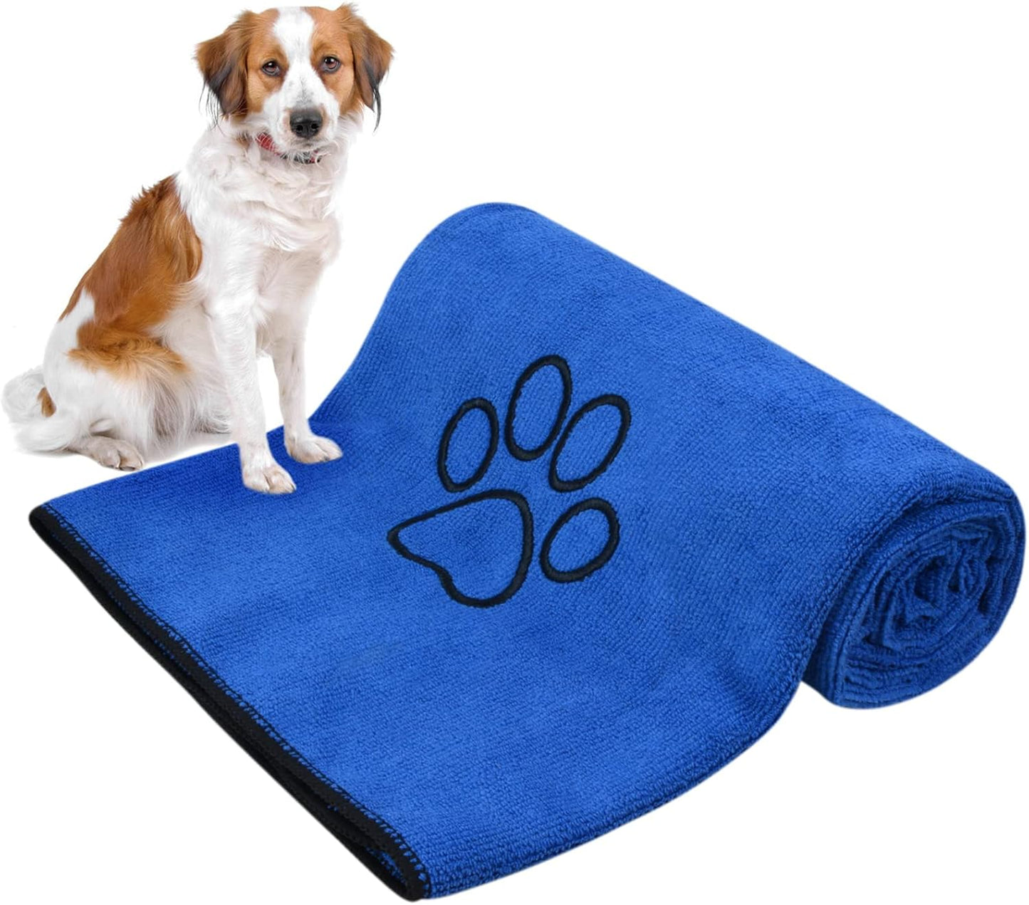 Dog Towel Super Absorbent Pet Bath Towel Microfiber Dog Drying Towel for Small, Medium, Large Dogs and Cats 30Inch X 50Inch Purple