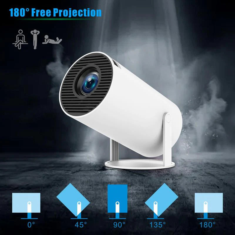 Smart Portable Outdoor Projector | WiFi & Bluetooth Movie Nights for Van Life and Camping